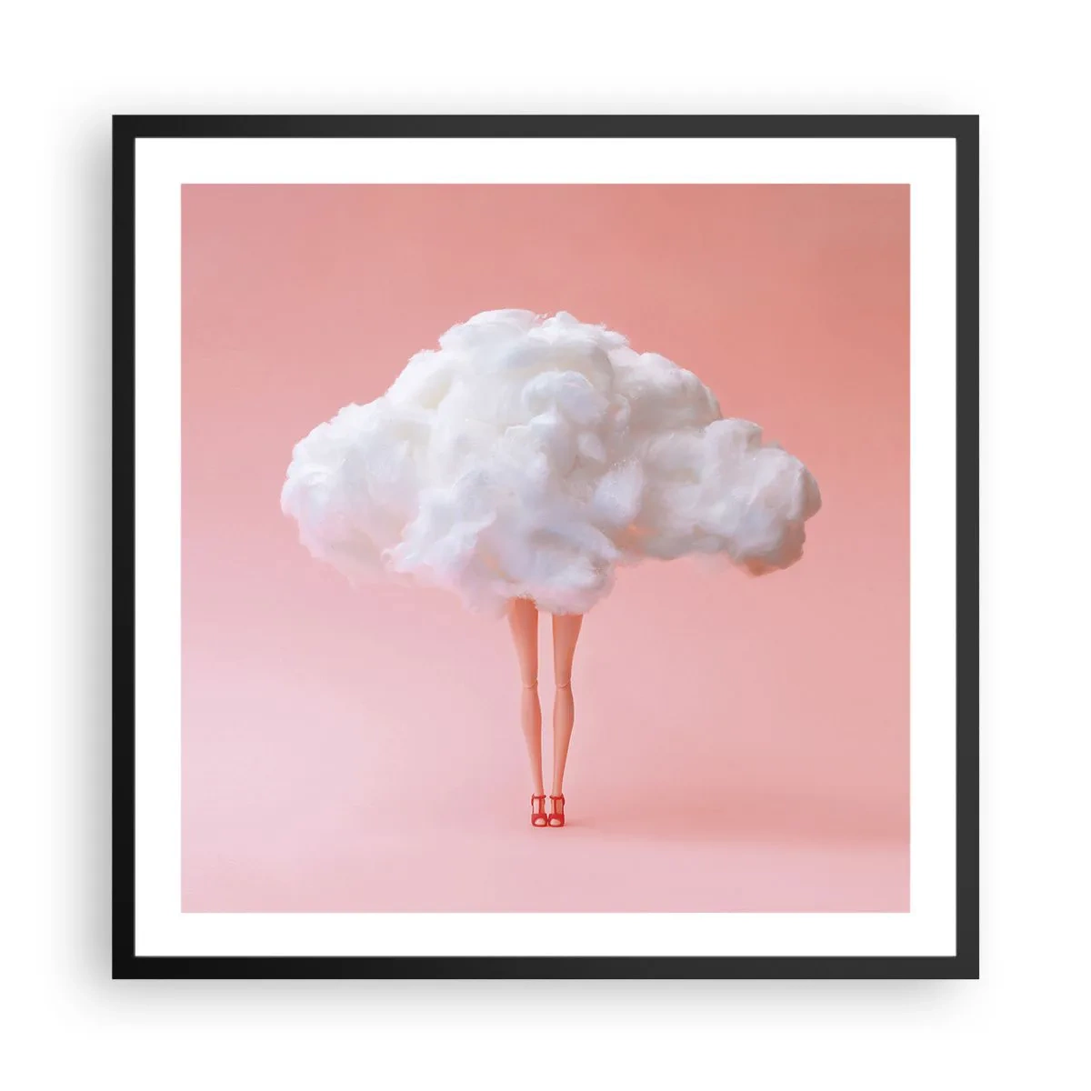 Poster in een zwarte lijst - Zoete belofte - 60x60 cm