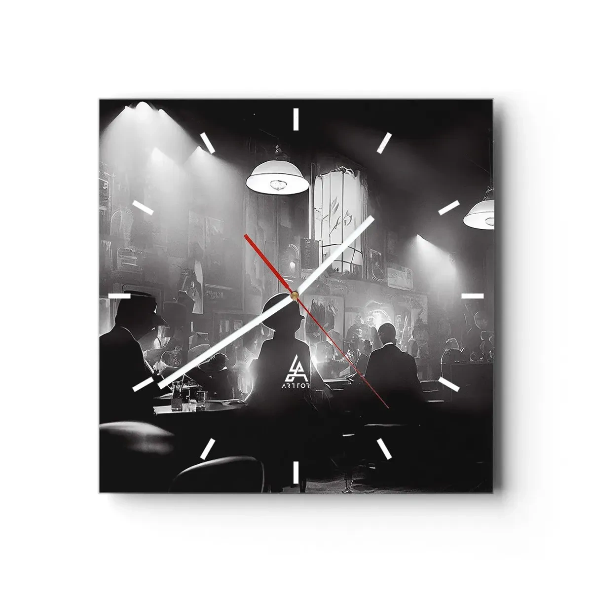 Wandklok - Klok - In jazz-sfeer - 40x40 cm