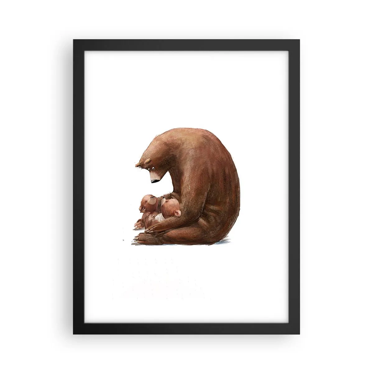 Poster in een zwarte lijst - Zoete dromen, kinderen - 30x40 cm