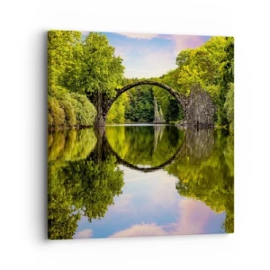 Schilderen op canvas - Op de kruising van twee werelden - 30x30 cm