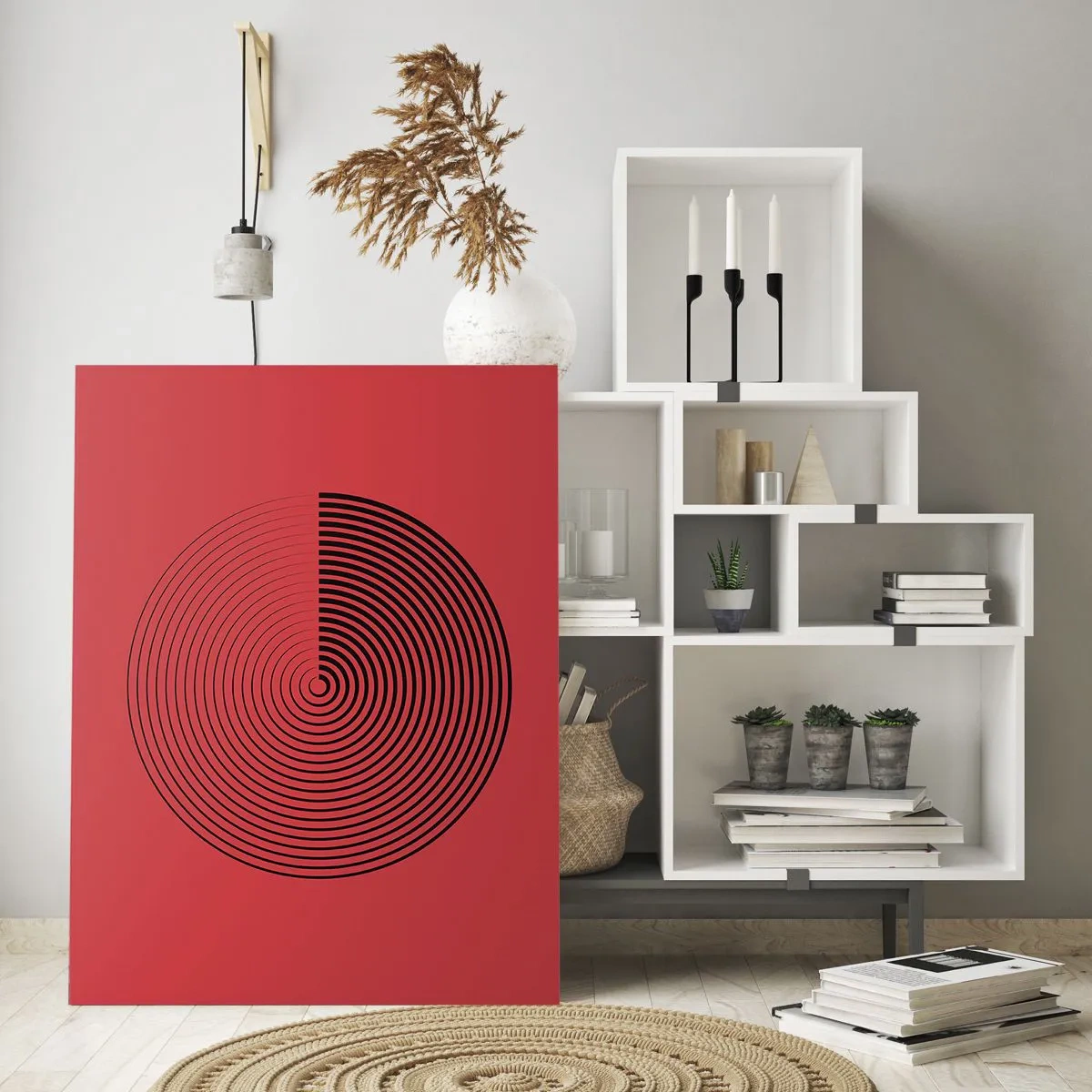 Schilderen op glas - Circulaire beweging - 70x100 cm