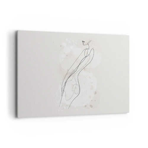 Schilderen op canvas - De blik dwaalt af - 100x70 cm