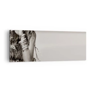 Schilderen op canvas - Waarom een ​​meisje - 140x50 cm