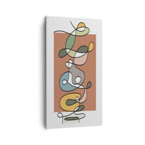 Schilderen op canvas - Abstractie: kleurrijke dans - 45x80 cm