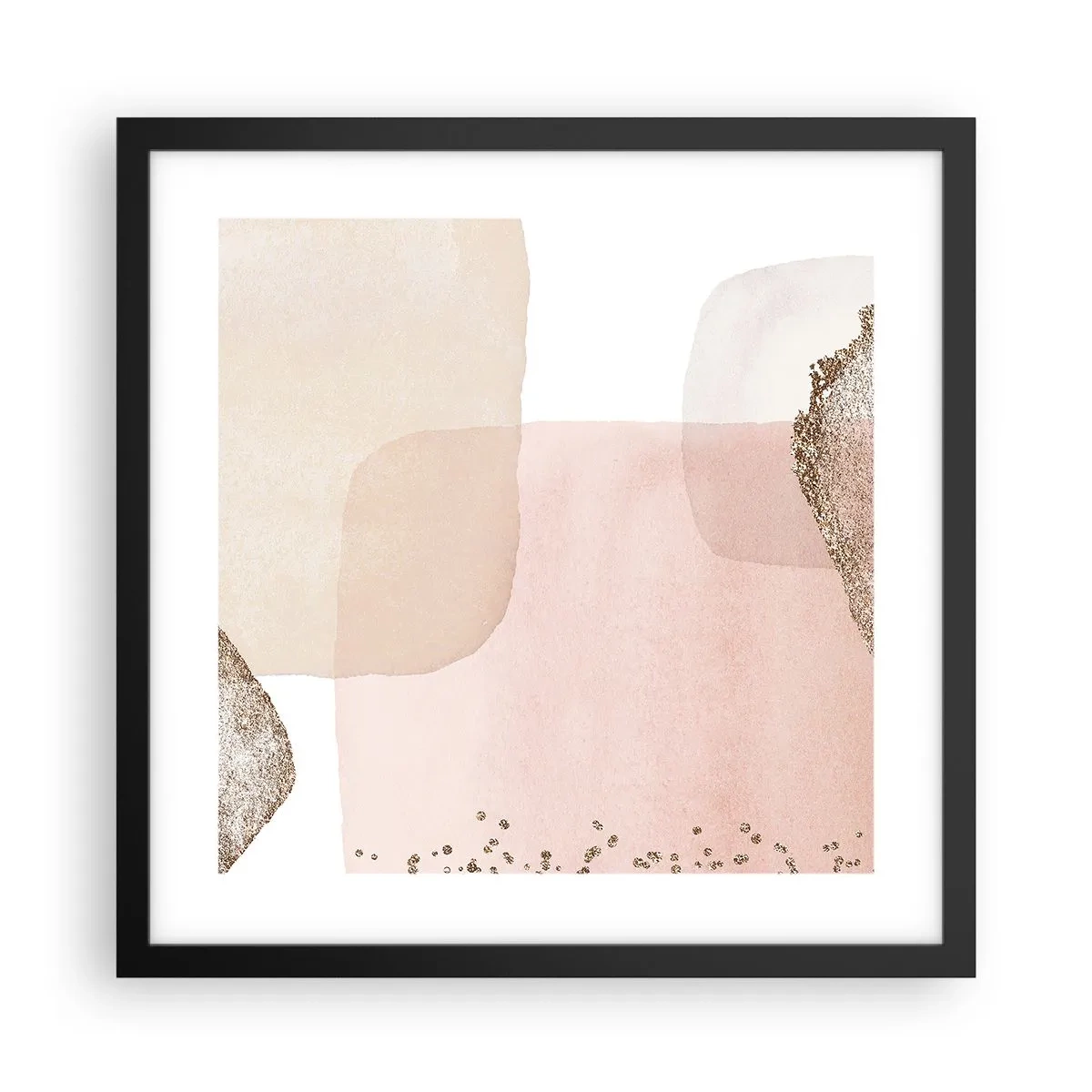 Poster in een zwarte lijst - Een blik door kleur - 40x40 cm