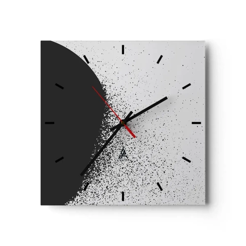 Wandklok - Klok - Beweging van moleculen - 40x40 cm