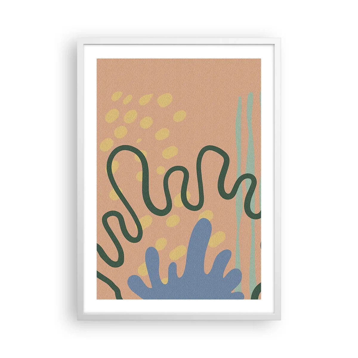 Poster in een witte lijst - Abstractie: verscheidenheid van de natuur - 50x70 cm