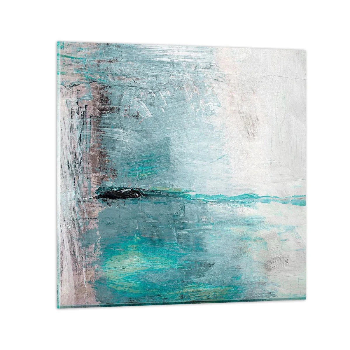 Schilderen op glas - Horizontaal in blauw - 70x70 cm