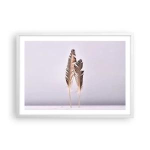 Poster in een witte lijst - Tegen het niets - 70x50 cm