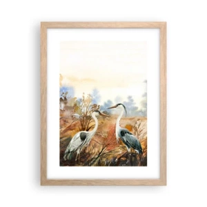 Een poster in een licht eiken lijst - Waarheen in de herfst? - 30x40 cm