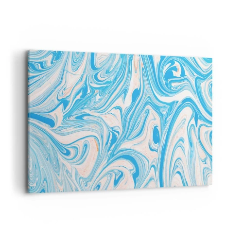 Schilderen op canvas - Moeras in turkoois - 120x80 cm