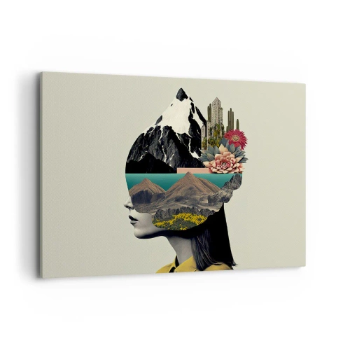 Schilderen op canvas - Vrouw – altijd een mysterie - 100x70 cm