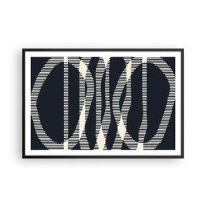 Poster in een zwarte lijst - Een poging om de duisternis te doorbreken - 91x61 cm