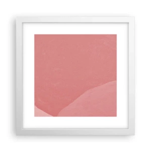Poster in een witte lijst - Organische compositie in roze - 30x30 cm