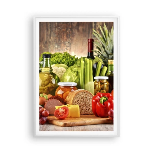 Poster in een witte lijst - Gerookt, gebakken en gemarineerd - 70x100 cm