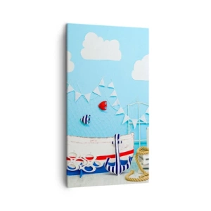 Schilderen op canvas - Het verlangen van een kind naar avontuur - 45x80 cm