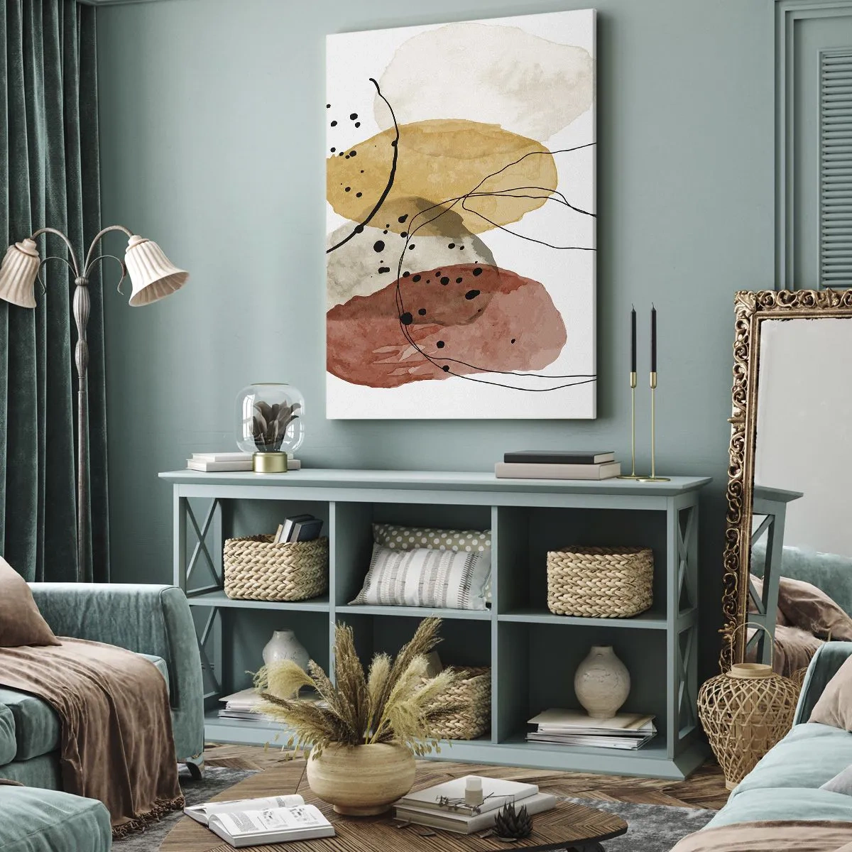 Schilderen op canvas - Als lichte, transparante lucht - 50x70 cm