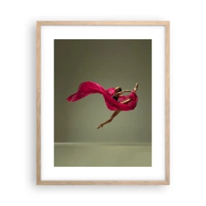 Een poster in een licht eiken lijst - Dansende vlam - 40x50 cm