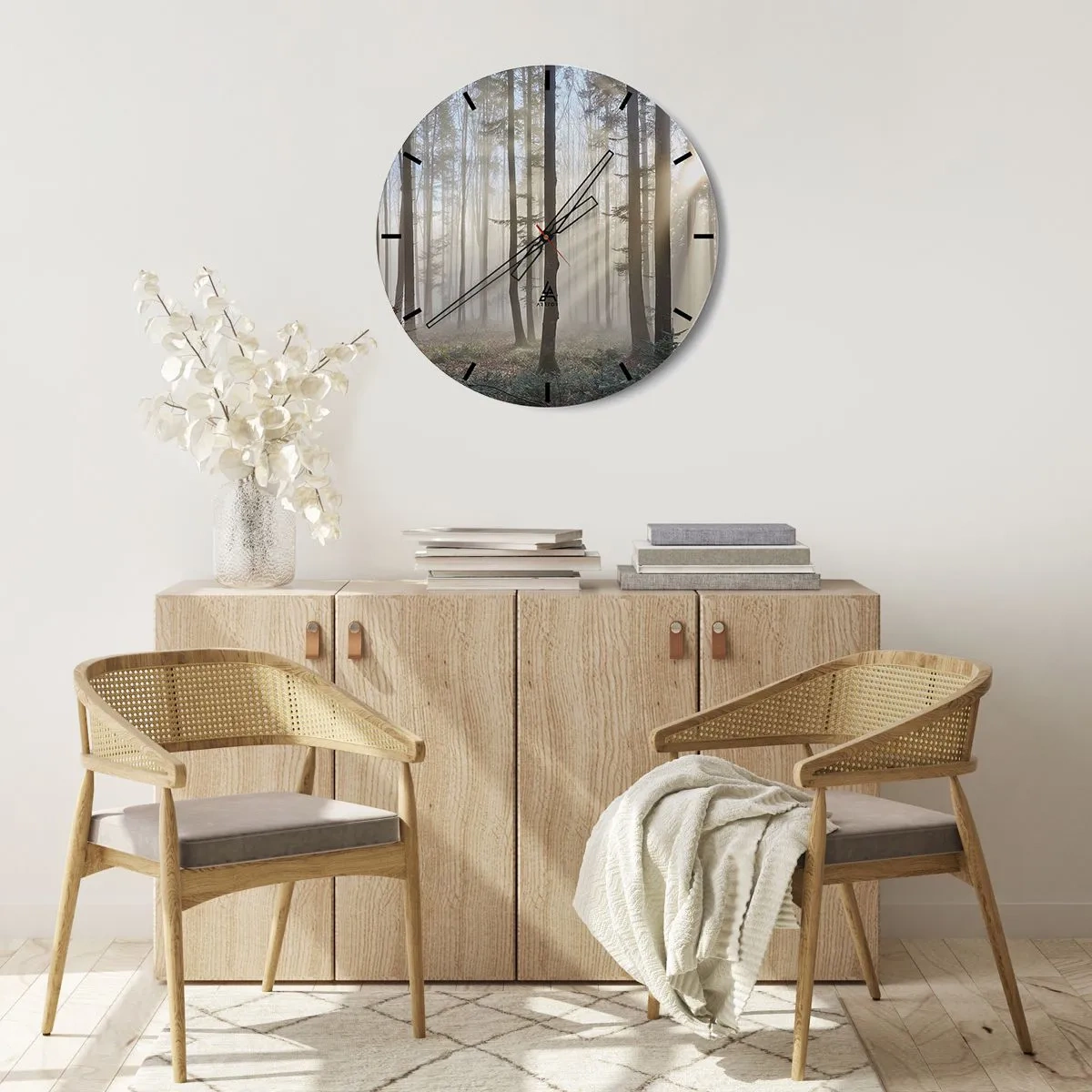 Wandklok - Klok - De mist werd ook wakker - 40x40 cm