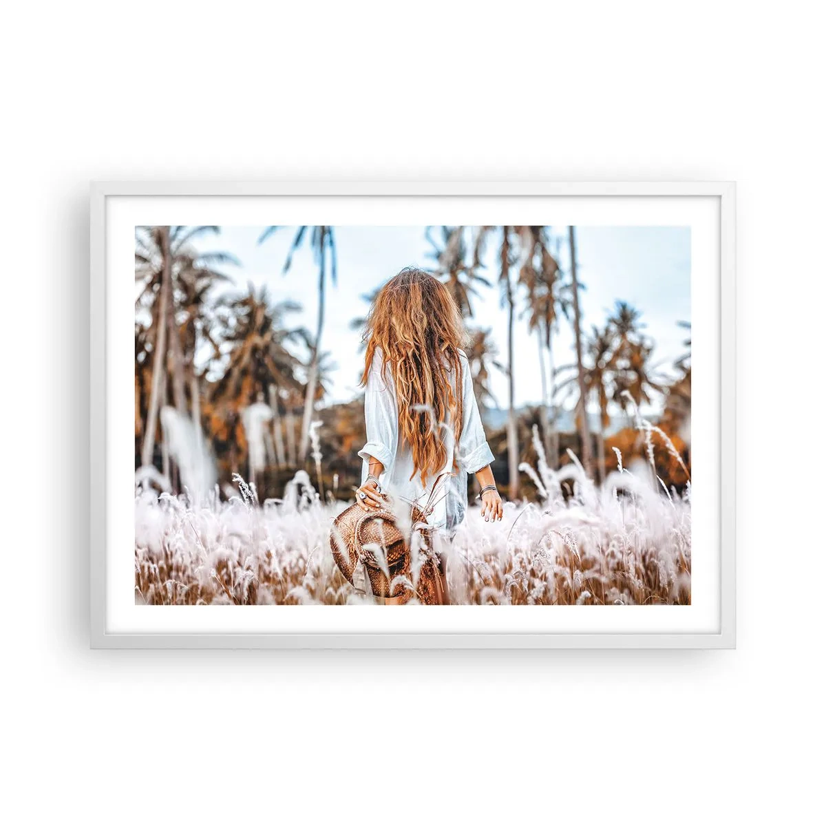 Poster in een witte lijst - Geboren uit graspluis - 70x50 cm