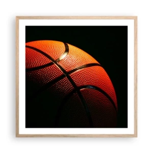 Een poster in een licht eiken lijst - Mooi als een planeet - 60x60 cm