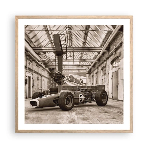 Een poster in een licht eiken lijst - De rust van de winnaar - 60x60 cm