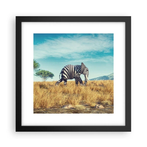 Poster in een zwarte lijst - Grijs is niet meer in de mode - 30x30 cm