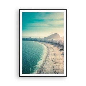 Poster in een zwarte lijst - Eeuwige vakantie in Rio - 70x100 cm