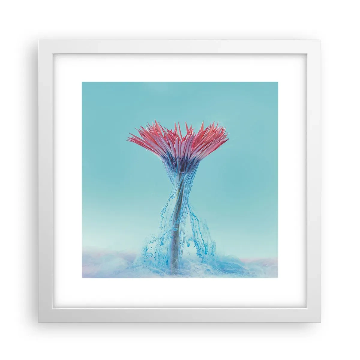 Poster in een witte lijst - In een verkwikkende omhelzing - 30x30 cm