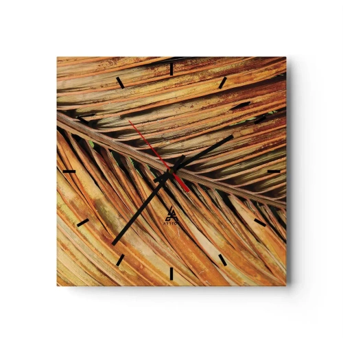 Wandklok - Klok - Kokos goud - 30x30 cm