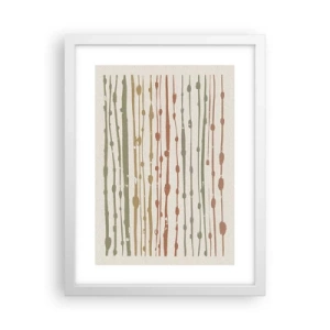 Poster in een witte lijst - Muzieknotatie van kleuren - 30x40 cm