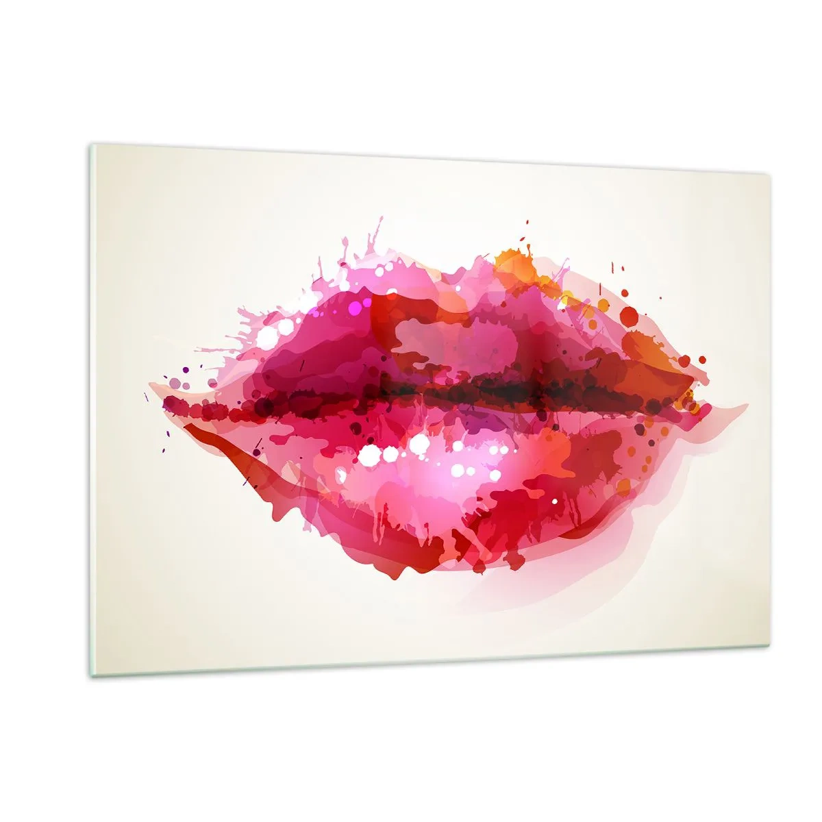 Schilderen op glas - Een roodachtige tint rood - 120x80 cm