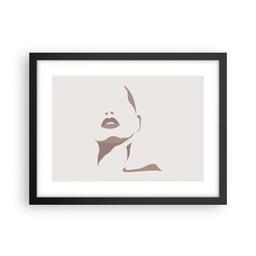 Poster in een zwarte lijst - Gemaakt van licht en schaduw - 40x30 cm