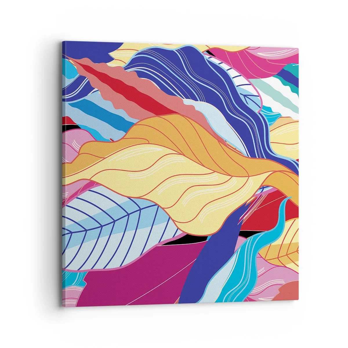 Schilderen op canvas - Een kleurrijke puinhoop - 70x70 cm