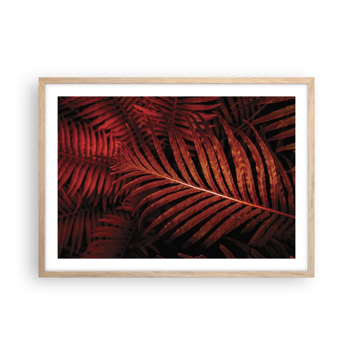 Een poster in een licht eiken lijst - De hitte van het leven - 70x50 cm