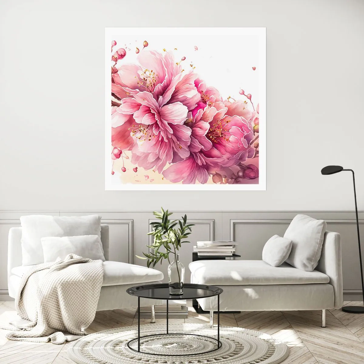 Poster - Kersenbloesem  - 40x40 cm