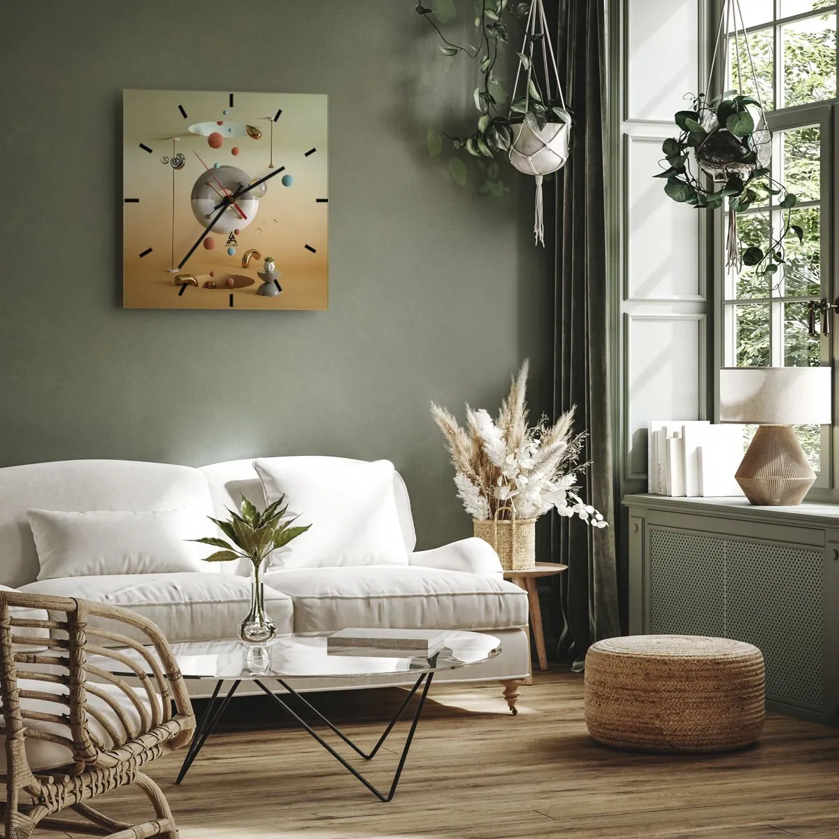 Wandklok - Klok - Er kan van alles gebeuren - 30x30 cm