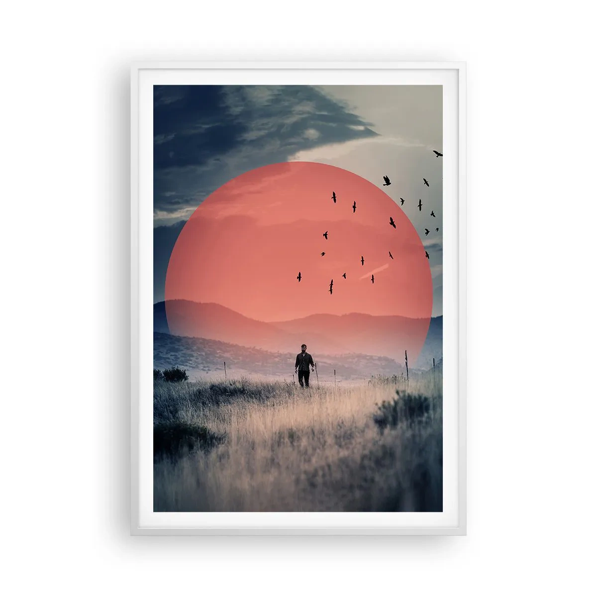 Poster in een witte lijst - In hun elementen - 70x100 cm