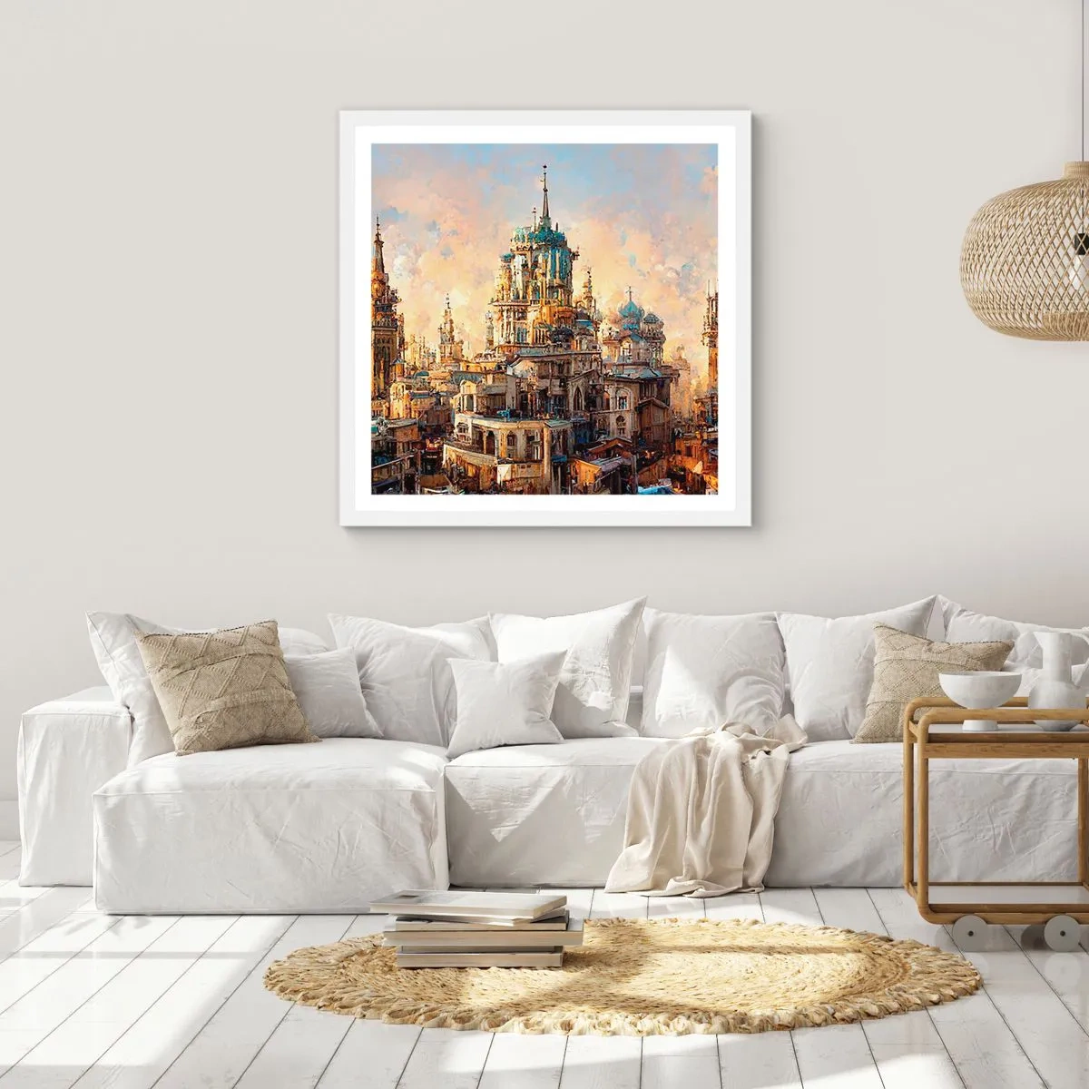 Poster in een witte lijst - Stad der steden - 60x60 cm