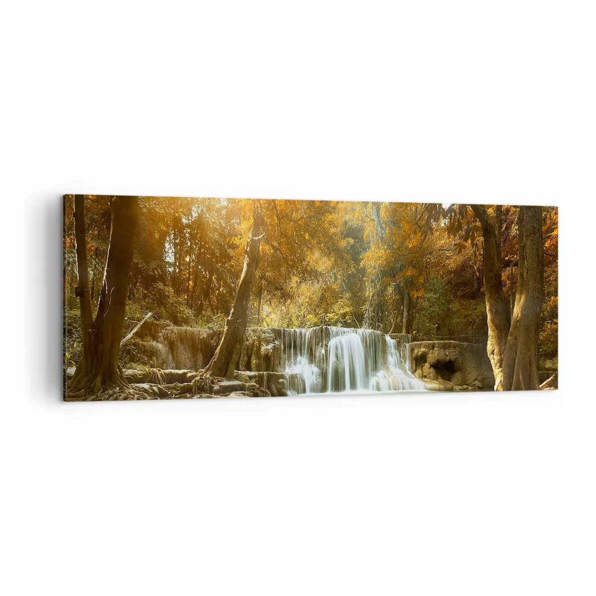 Schilderen op canvas - Park cascade - 140x50 cm