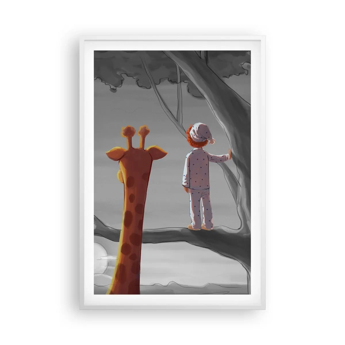 Poster in een witte lijst - Dit gebeurt echt - 61x91 cm