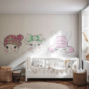 Zelfklevend Fotobehang Deluxe Sticker - Peinzend, verdrietig, tevreden - Voor kinderen, Grafisch, Illustratie - 350x256 cm