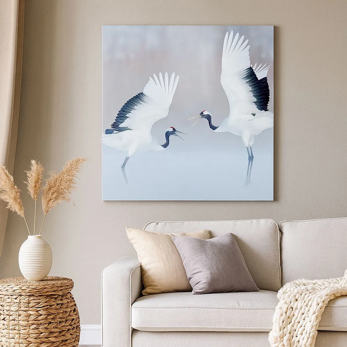 Schilderen op canvas - Dans in de mist - 30x30 cm