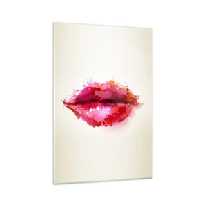 Schilderen op glas - Een roodachtige tint rood - 70x100 cm