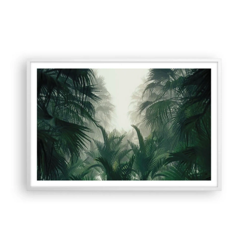 Poster in een witte lijst - Tropisch mysterie - 91x61 cm