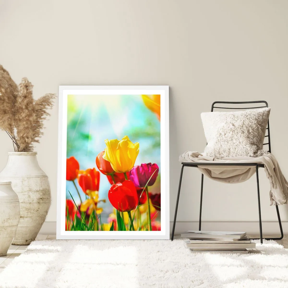 Poster in een witte lijst - Alle kleuren van de zon - 70x100 cm