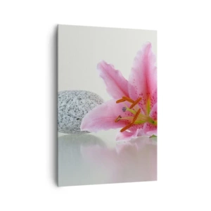 Schilderen op canvas - Een studie in roze, grijs en wit - 70x100 cm