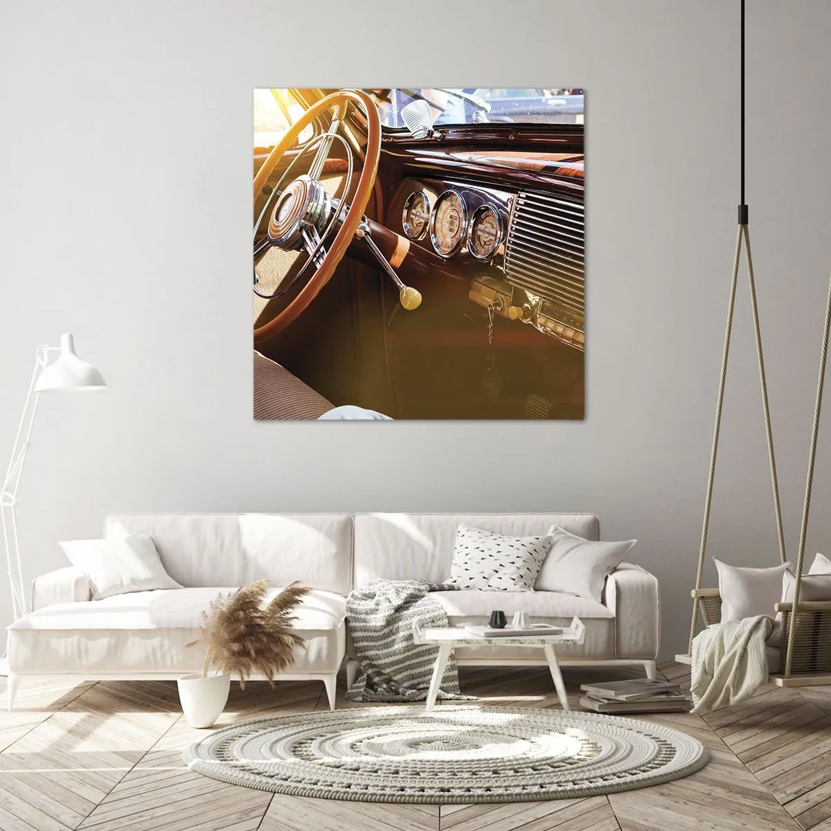 Schilderen op canvas - Een adem van luxe uit het verleden - 50x50 cm