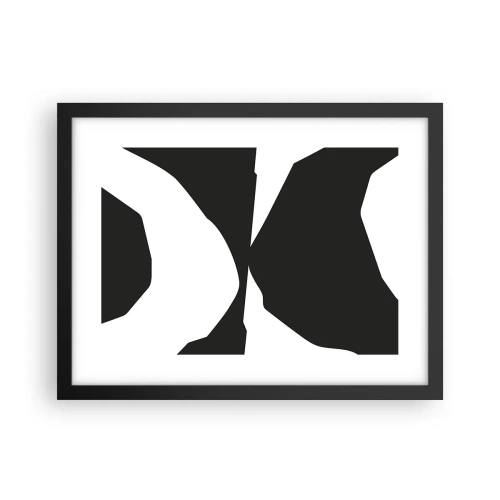 Poster in een zwarte lijst - Positief – negatief - 40x30 cm