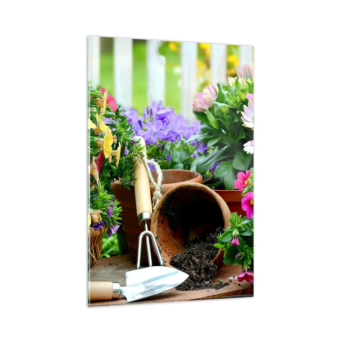 Schilderen op glas - Zofia's tuin - 80x120 cm